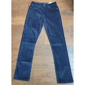 NWT Lucky Brand 121 Men's Slim Straight Fit Blue VELVET Corduroy Pants Sz 29x30